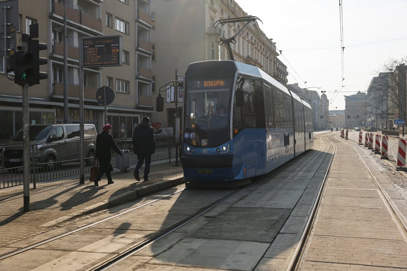 Tramwaje wróciły na ulice Kołłątaja 8 lutego
