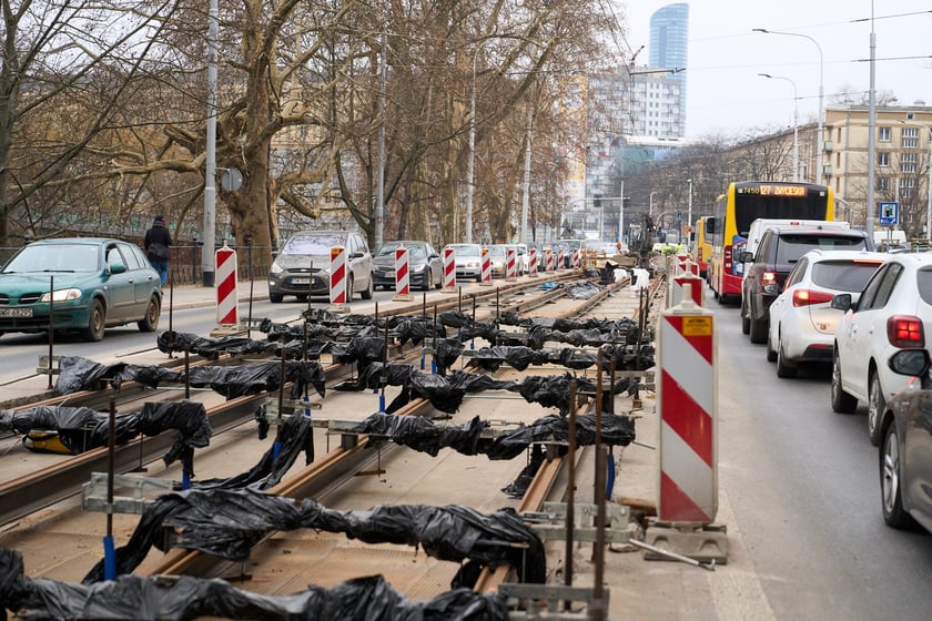 Remont torowiska na Podwalu