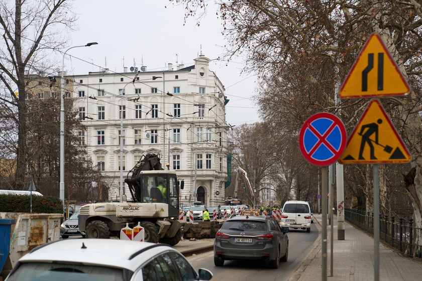 Remont torowiska na Podwalu