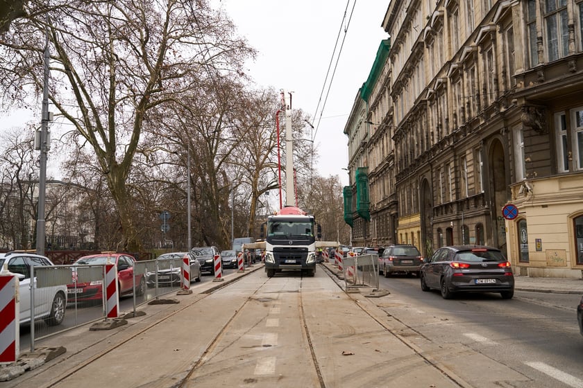 Remont torowiska na Podwalu