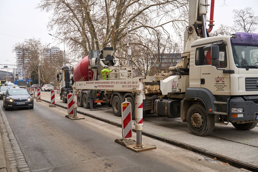 Remont torowiska na Podwalu
