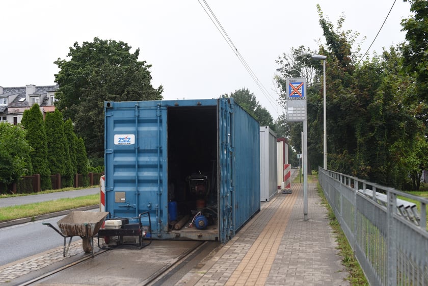 Budowa mijanki na ulicy Przyjaźni