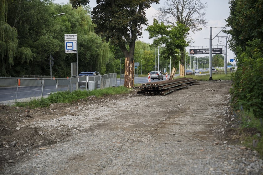 Remont torowiska na ulicy Kosmonautów