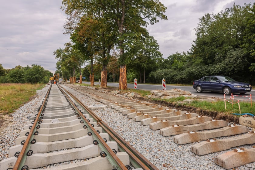 Remont torowiska na ulicy Kosmonautów