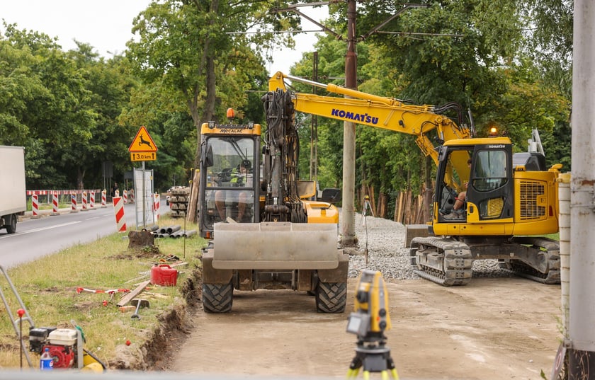Remont torowiska na ulicy Kosmonautów