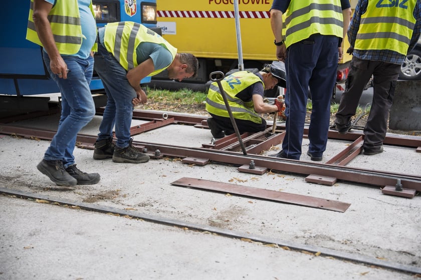 Wykolejenie tramwaju na Powstańców Śląskich / Jastrzębia - 31 lipca 2025 r.