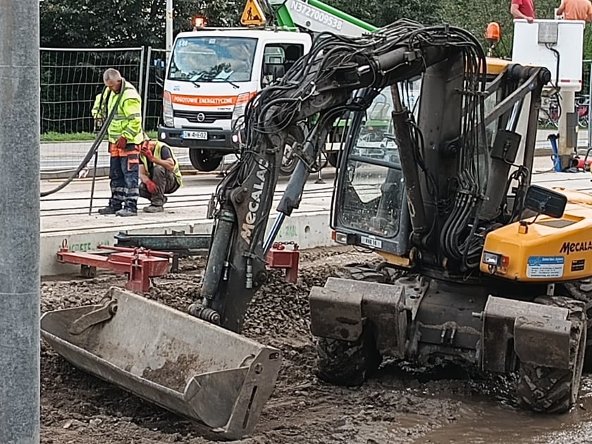 Budowa mijanki na ul. Przyjaźni. 16 września 2025 r.