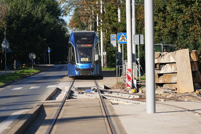 Budowa mijanki na ul. Przyjaźni, stan z dnia 20 września 2025 r.