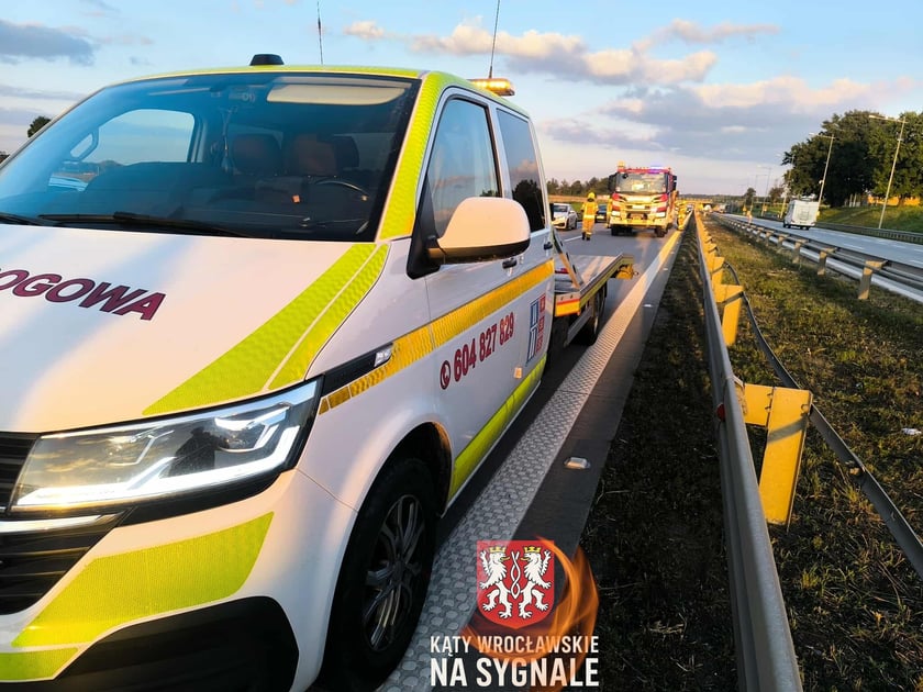 Rozbite samochody na A4, 3.10.2025 r.