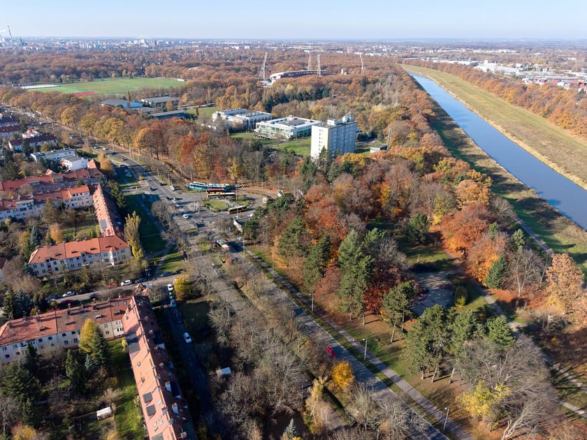 Widok na przyszłą trasę autobusowo-tramwajową na Swojczyce