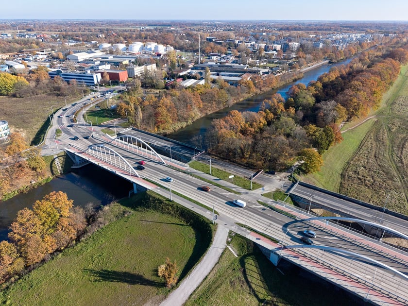 Mosty Chrobrego z lotu ptaka