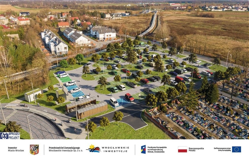 Pętla "Swojczyce" z parkingiem P+R przy cmentarzu parafii św. Jacka