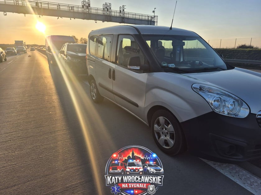 Kolizja na A4 w stronę Wrocławia - spory zator