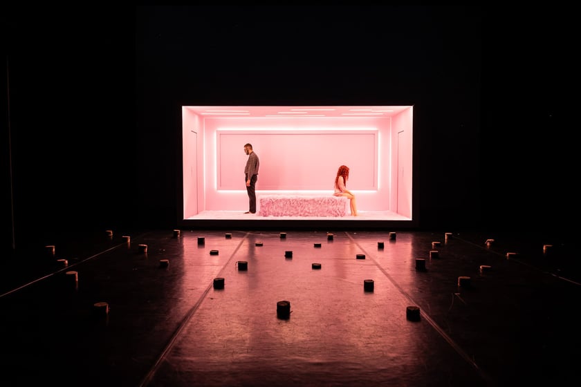 Próby do premiery „Deus sex machina. Czy roboty nas pokochają?” we Wrocławskim Teatrze Współczesnym