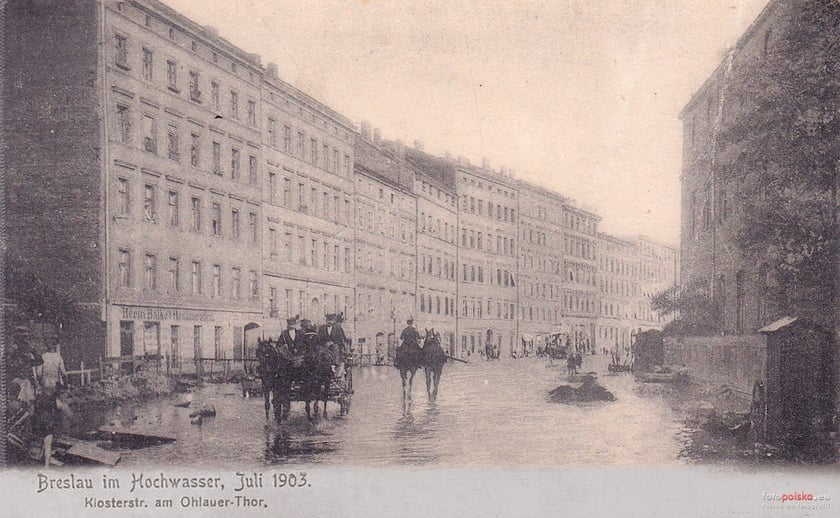 Powódź w przedwojennym Wrocławiu. Lipiec 1903 roku