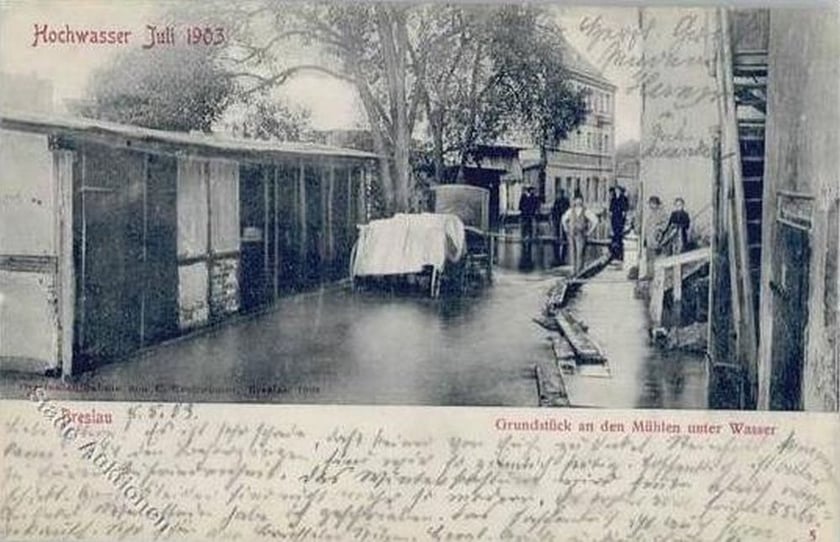 Powódź w przedwojennym Wrocławiu. Lipiec 1903 roku
