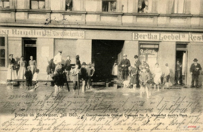 Powódź w przedwojennym Wrocławiu. Lipiec 1903 roku