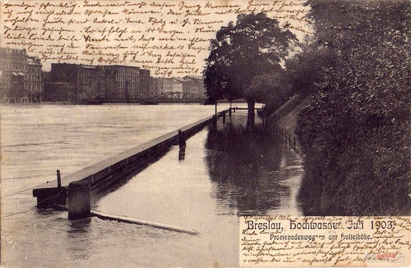 Powódź w przedwojennym Wrocławiu. Lipiec 1903 roku