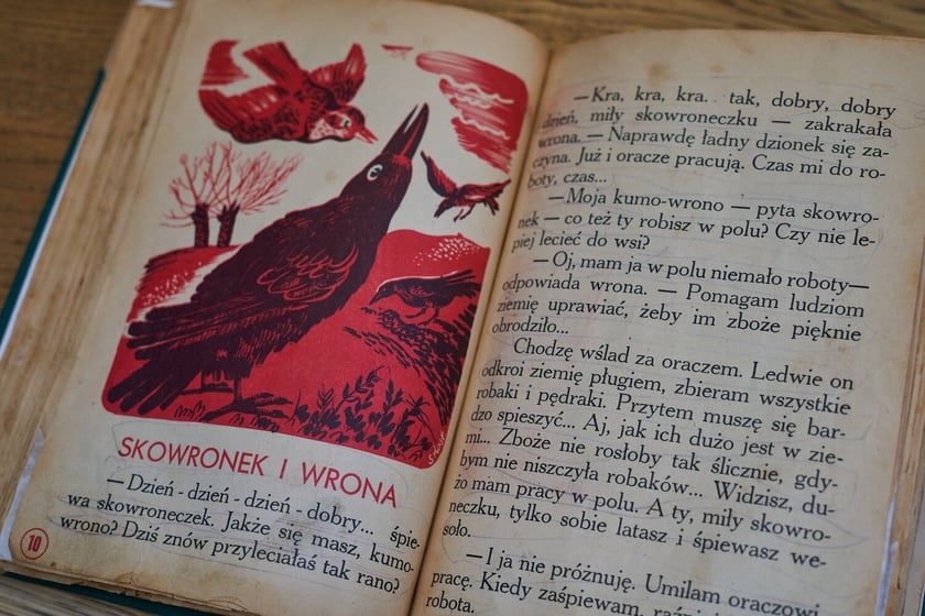 Książki z kolekcji Dawnej Książki Dziecięcej, które można zobaczyć w filii nr 12 MBP