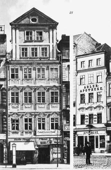 Domy p&oacute;łnocnej pierzei Rynku 1920