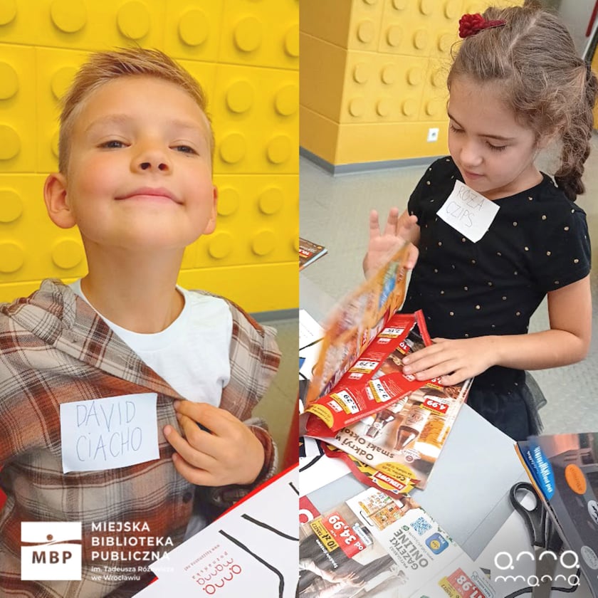 Anna Poznańska prowadzi zajęcia edukacyjne dla dzieci. Na zdjęciu warsztaty w miejskiej biblitece.