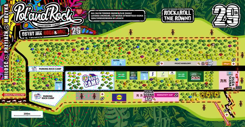 Mapa Pol'and'Rock Festival 2023