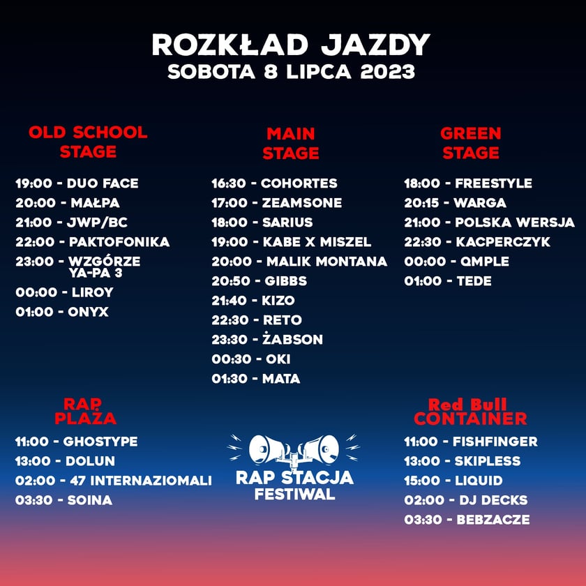 Rap Stacja 2023 w Sławie. Kto zagra? SOBOTA