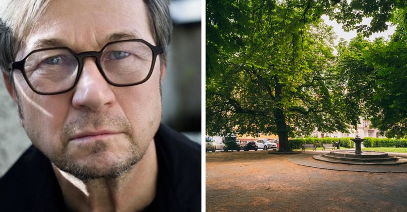 Z lewej: Piotr Cyrwus Z prawej: park Goethego