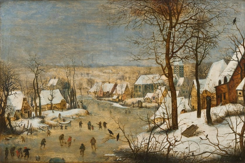 Jan Breughel młodszy, Pejzaż zimowy z łyżwiarzami