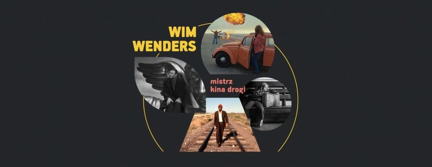 Plakat retrospektwnego przeglądu film&oacute;w Wima Wandersa