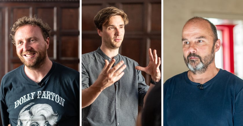Twórcy filmu „Wil” – reżyser Tim Mielants, operator Robrecht Heyvaert, scenograf Bart Van Loo