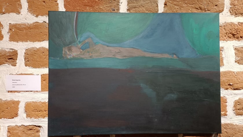 Błażej Organisty, Valentina, akryl na pł&oacute;tnie, 50 x 70 cm, 2024