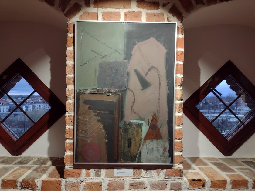 Błażej Organisty, Taboret biedaka, akryl na kartonie, 100 x 70 cm, 2022