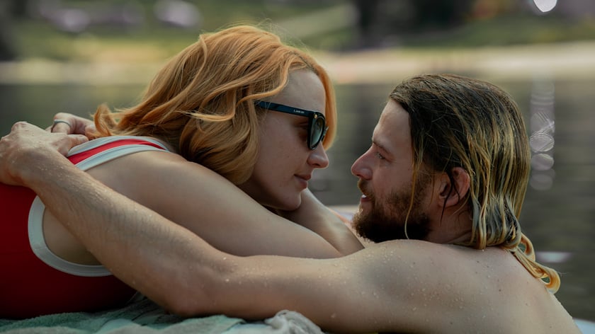 Mateusz Kościukiewicz (Mikołaj) i znakomita Jaśmina Polak w roli jego żony - dziennikarki. Kadr z serialu &bdquo;Wzg&oacute;rze ps&oacute;w&rdquo;