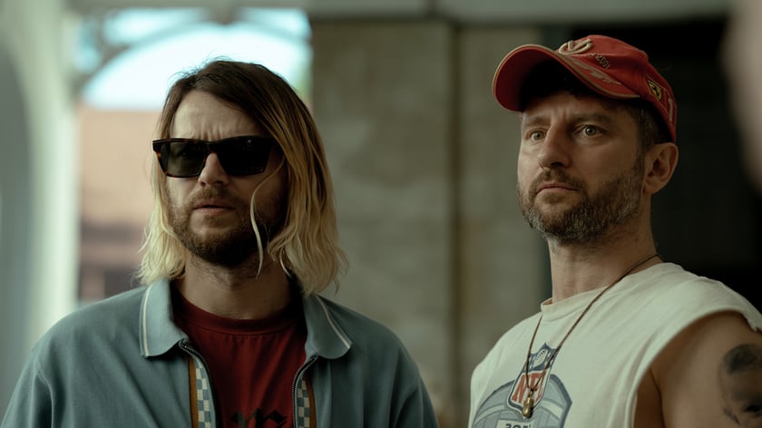 Mateusz Kościukiewicz i Wojciech Zieliński. Kadr z serialu „Wzgórze psów”