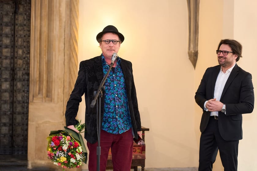 Uroczystość wręczenia Arlekin&oacute;w 2025. Wrocław, 27.03.2025. Na zdjęciu Michał Litwiniec.