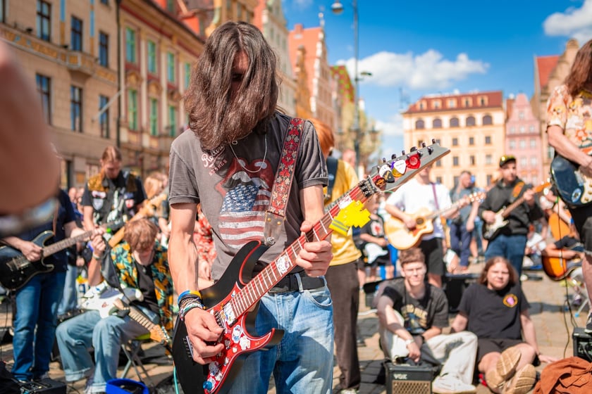 Gitarowy Rekord Świata 2025 na wrocławskim rynku