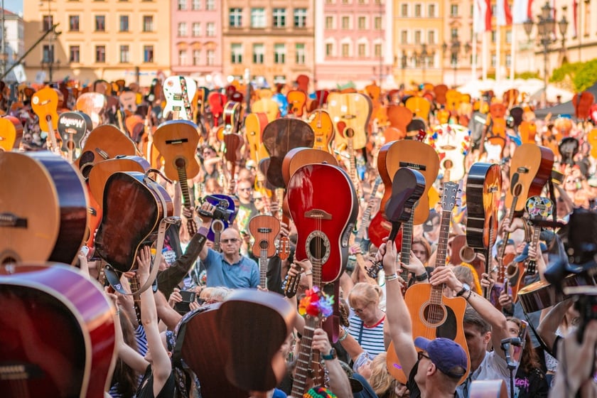Gitarowy Rekord Świata 2025 na wrocławskim rynku