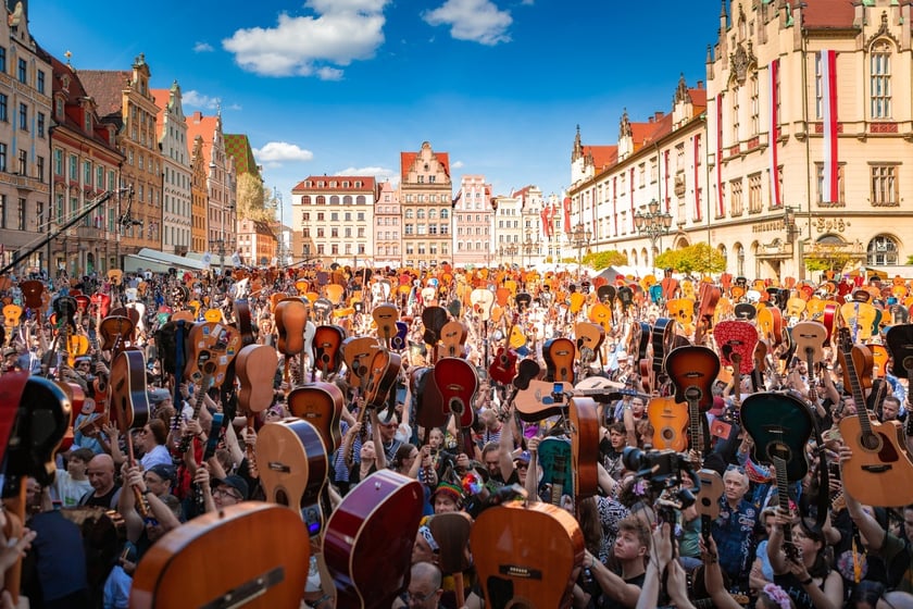 Gitarowy Rekord Świata 2025 na wrocławskim rynku