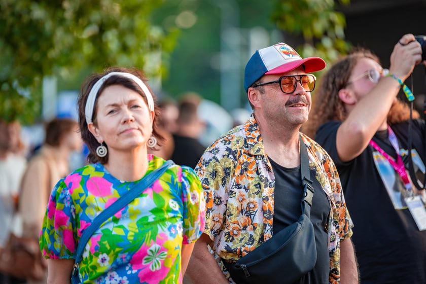 Na zdjęciach sobotni wiecz&oacute;r (19 lipca) na Festiwalu WROsound