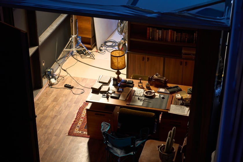 Wytw&oacute;rnia Film&oacute;w Fabularnych we Wrocławiu - studio "B", plan filmu "1949" w reż. Pawła Pawlikowskiego