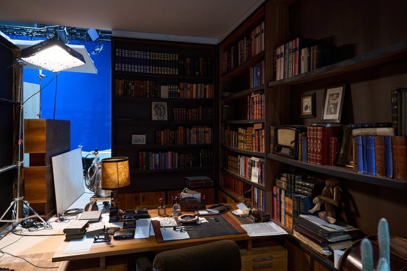 Wytw&oacute;rnia Film&oacute;w Fabularnych we Wrocławiu - studio "B", plan filmu "1949" w reż. Pawła Pawlikowskiego