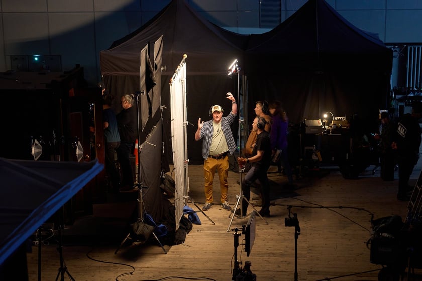 Wytw&oacute;rnia Film&oacute;w Fabularnych we Wrocławiu - studio "B", plan filmu "1949" w reż. Pawła Pawlikowskiego