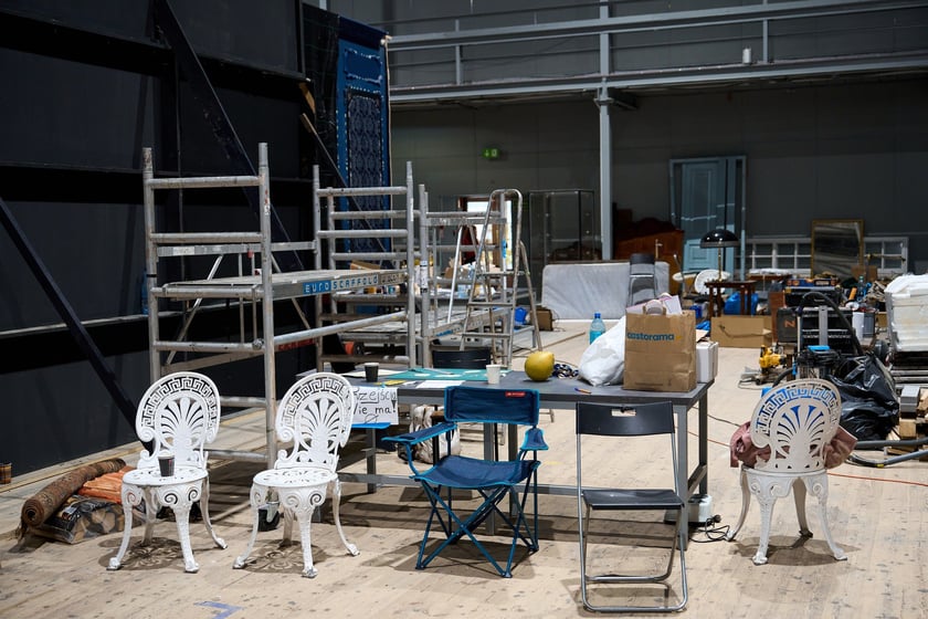 Wytw&oacute;rnia Film&oacute;w Fabularnych we Wrocławiu - studio "B", plan filmu "1949" w reż. Pawła Pawlikowskiego