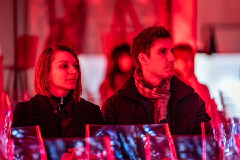 Strefa Melomana Konkursu Chopinowskiego w specjalnym pawilonie na pl. Społecznym przed dawnym Impartem&nbsp;