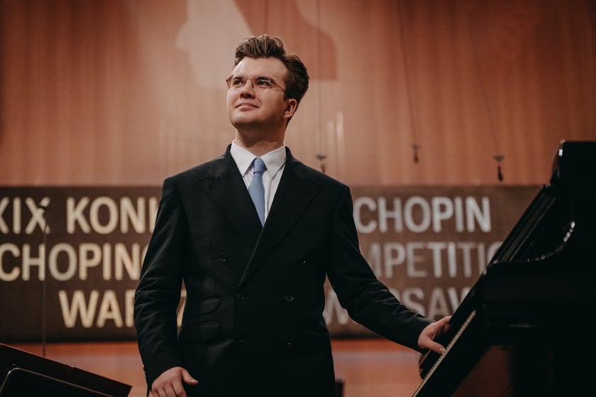 Piotr Alexewicz po wykonaniu koncertu podczas XIX Konkursu Chopinowskiego&nbsp;