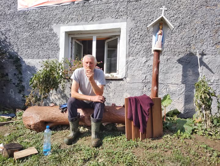 Jan Giejson po powodzi w Bardzie