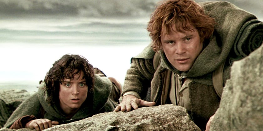 Kadr z jednego z filmów składających się na trylogię "Władca PIerścieni"