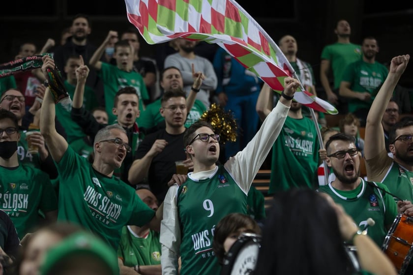 Koszykarze  Śląska Wrocław na zdjęciach z najlepszych meczów poprzedniego sezonu EBL