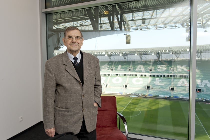 Władysław Żmuda, trener mistrzowskiego Śląska z 1977 r. zdjęcie z 2018 r.